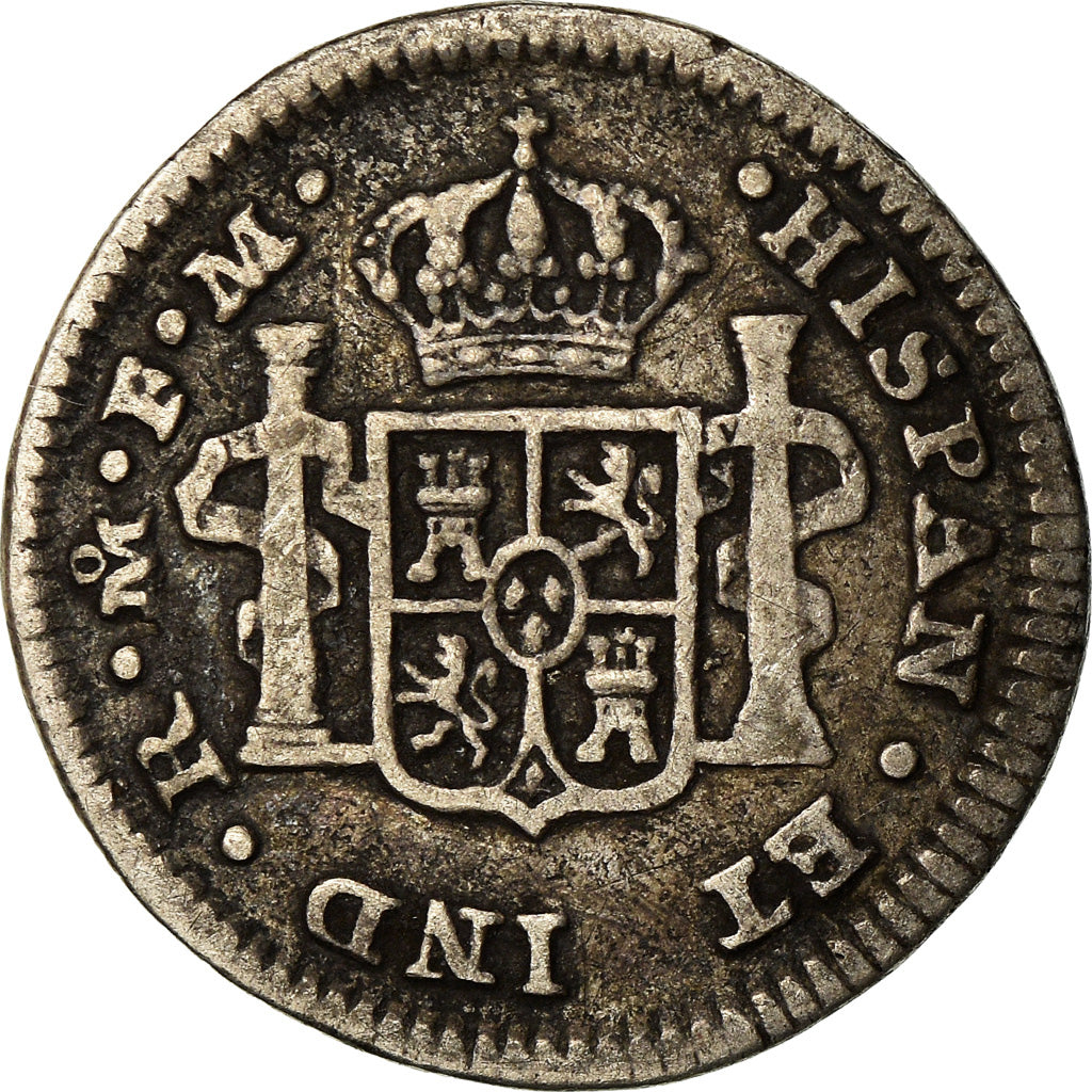 Coin, Mexico, Charles IV, 1/2 Réal, 1796, Mexico City, VF(30-35), Silver, KM:72