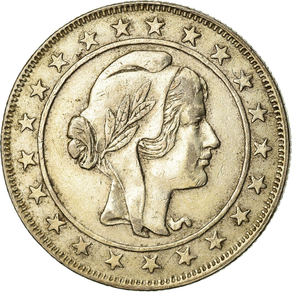 Coin, Brazil, 2000 Reis, 1929, AU(50-53), Silver, KM:526