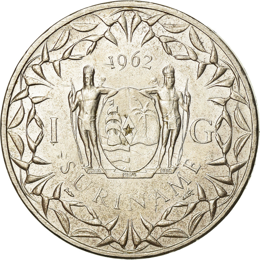Coin, Surinam, Gulden, 1962, AU(55-58), Silver, KM:15