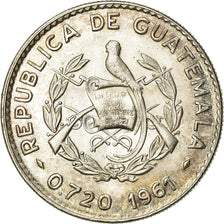 Coin, Guatemala, 10 Centavos, 1961, MS(64), Silver, KM:262