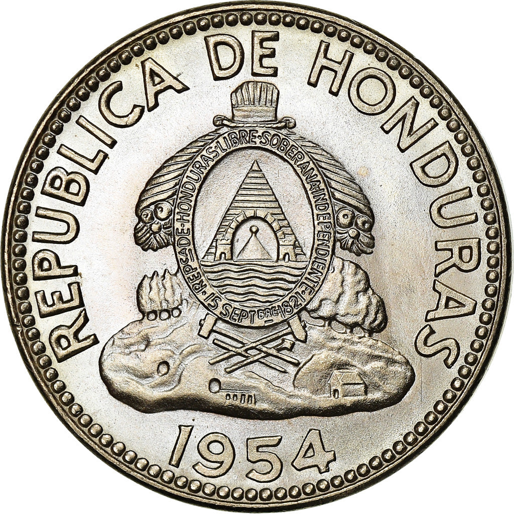 Moneda, Honduras, 10 Centavos, 1954, FDC, Cobre - níquel, KM:76.2
