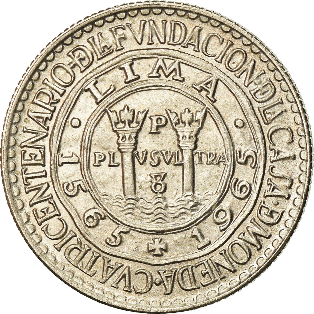Coin, Peru, 20 Soles, 1965, AU(55-58), Silver, KM:241