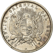 Coin, Uruguay, 20 Centesimos, 1877, Paris, Berlin, Vienna, EF(40-45),KM 15