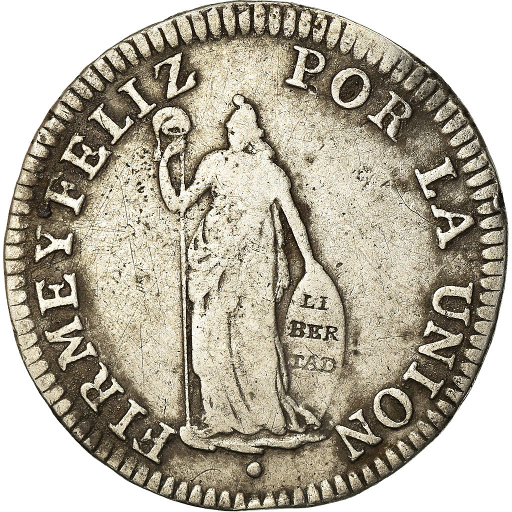 Coin, Peru, 2 Reales, 1826, Lima, VF(30-35), Silver, KM:141.1