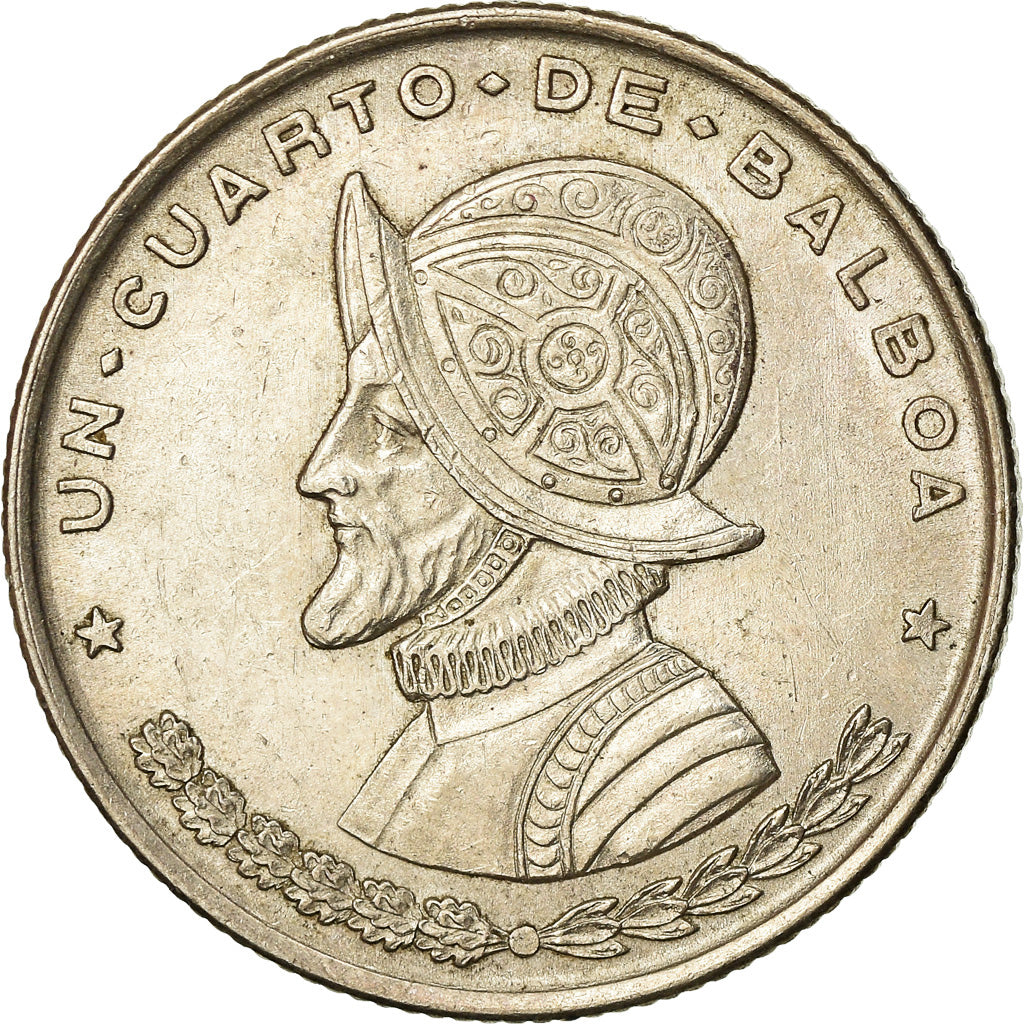Coin, Panama, 1/4 Balboa, 1961, AU(55-58), Silver, KM:25