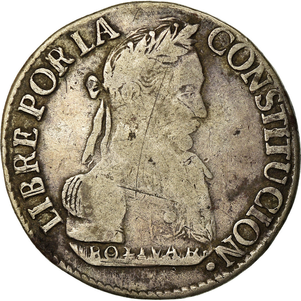 Moneda, Bolivia, 2 Soles, 1830, Potosi, BC+, Plata, KM:95a