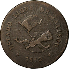 Monnaie, Mexique, 1/4 Real, Un Quarto/Una Quartilla, 1862, Guadalajara, TB