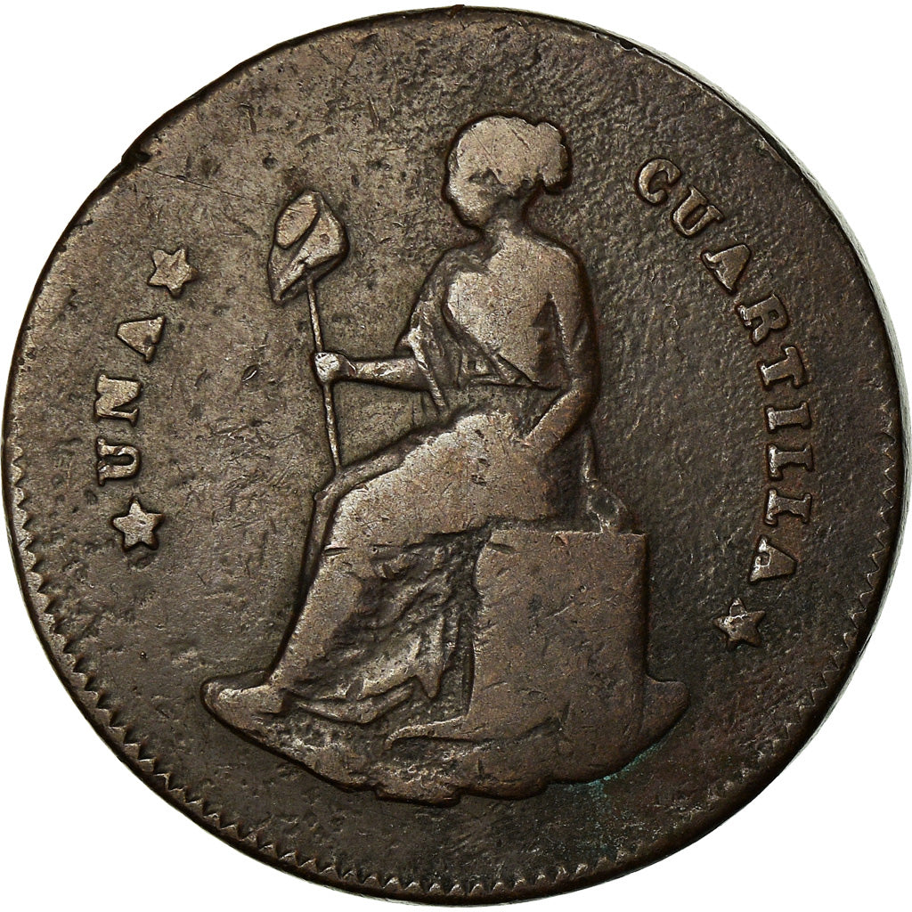 Coin, Mexico, 1/4 Real, Un Quarto/Una Quartilla, 1862, Guadalajara, VF(20-25)