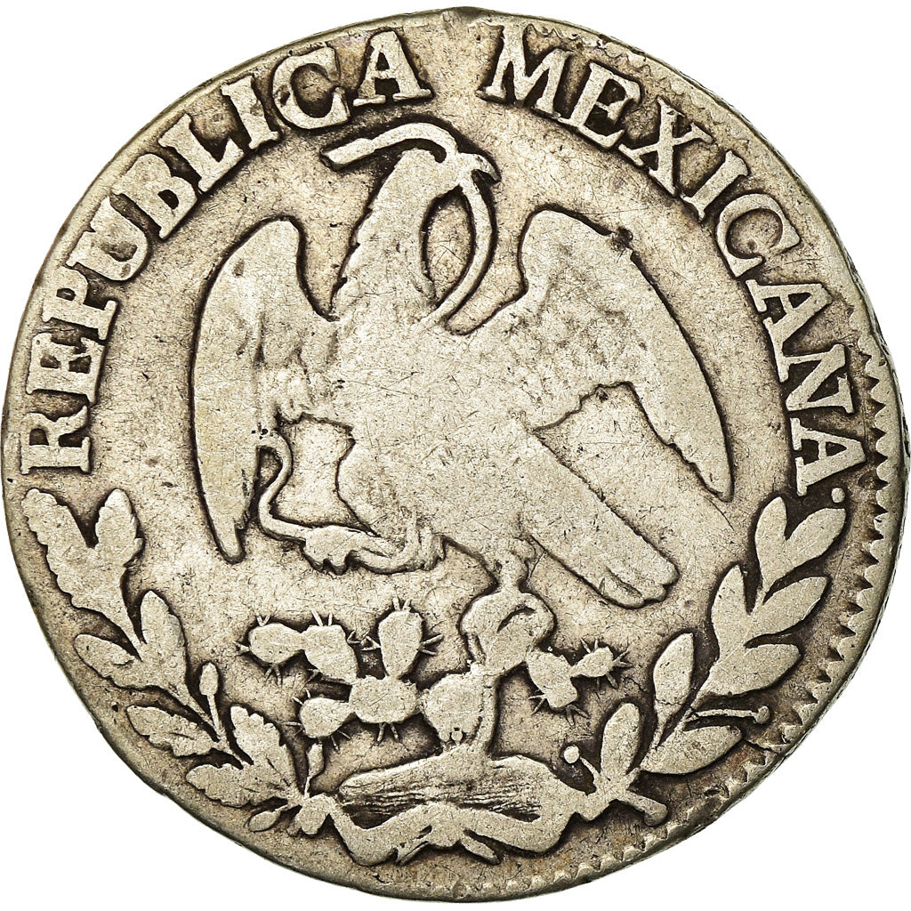 Coin, Mexico, 2 Reales, 1863, Zacatecas, VF(30-35), Silver, KM:374.12