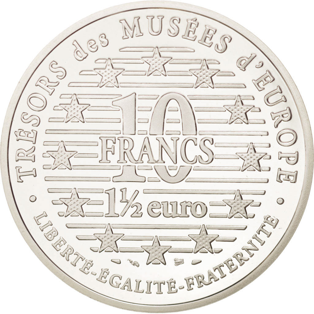 Coin, France, 10 Francs-1.5 Euro, 1996, MS(65-70), Silver, KM:1147