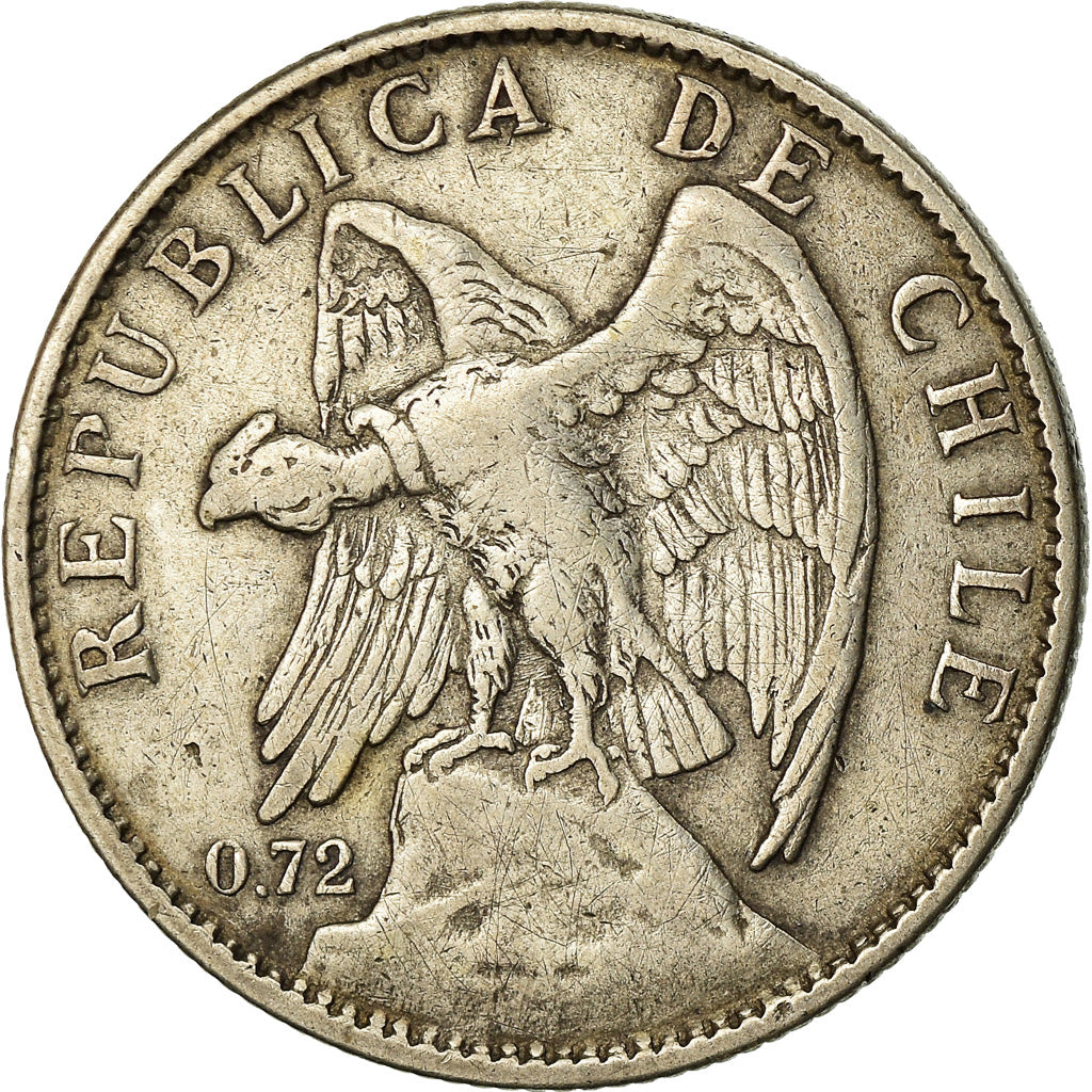 Coin, Chile, Peso, 1917, EF(40-45), Silver, KM:152.4