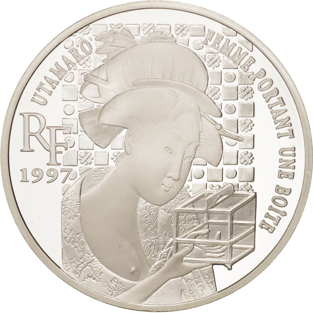 FRANCE, 10 Francs-1.5 Euro, 1997, KM #1297, MS(65-70), Silver, 22.20