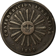 Coin, Argentina, 2 Centavos, 1854, VF(30-35), Copper, KM:24