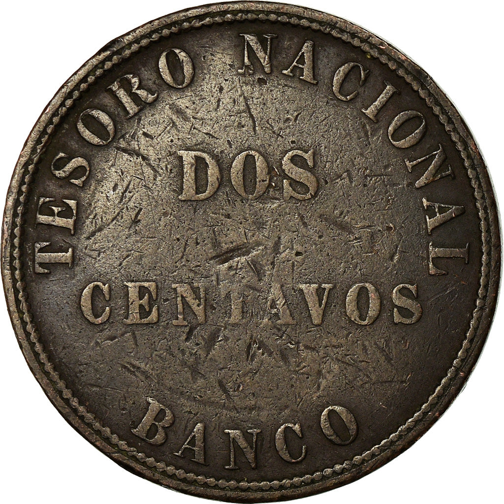 Coin, Argentina, 2 Centavos, 1854, VF(30-35), Copper, KM:24