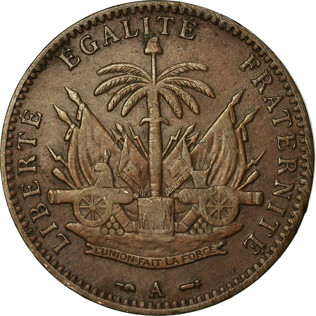 Coin, Haiti, Centime, 1886, EF(40-45), Bronze, KM:48