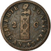 Coin, Haiti, 2 Centimes, 1846, EF(40-45), Copper, KM:26