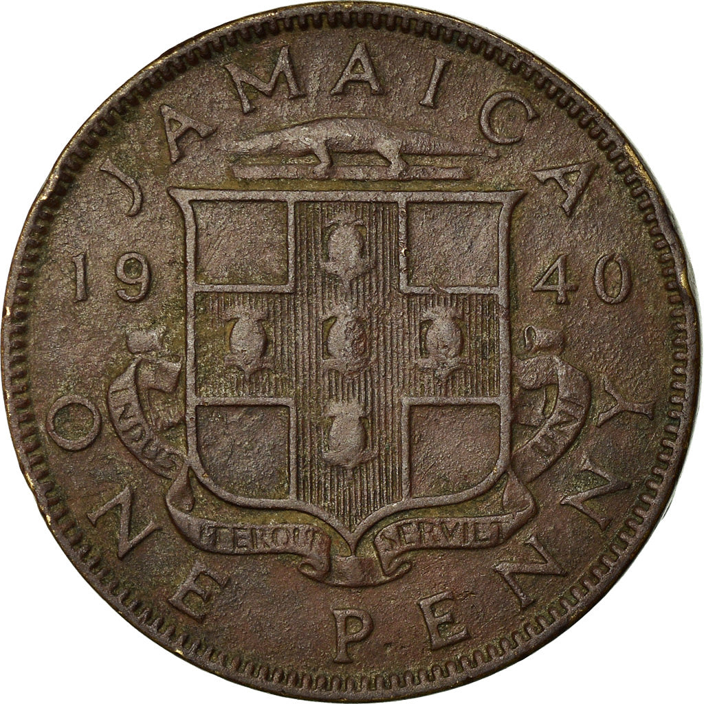 Coin, Jamaica, George VI, Penny, 1940, VF(30-35), Nickel-brass, KM:32