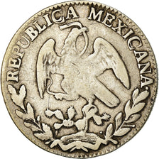Münze, Mexiko, 2 Reales, 1864, Zacatecas, S+, Silber, KM:374.12