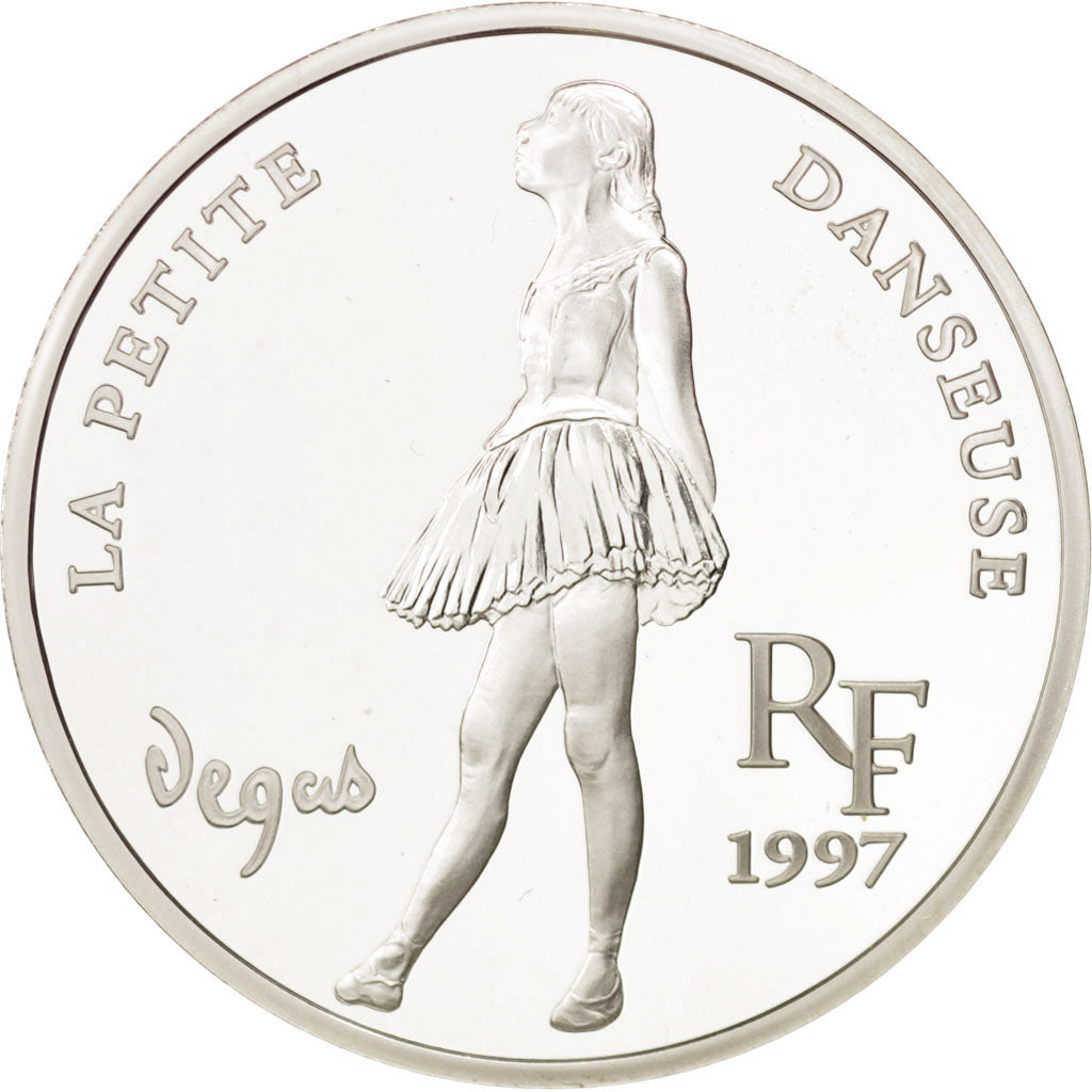 FRANCE, 10 Francs-1.5 Euro, 1997, Paris, KM #1292, MS(65-70), Silver, 36.9,...