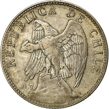 Münze, Chile, 50 Centavos, 1902, SS, Silber, KM:160