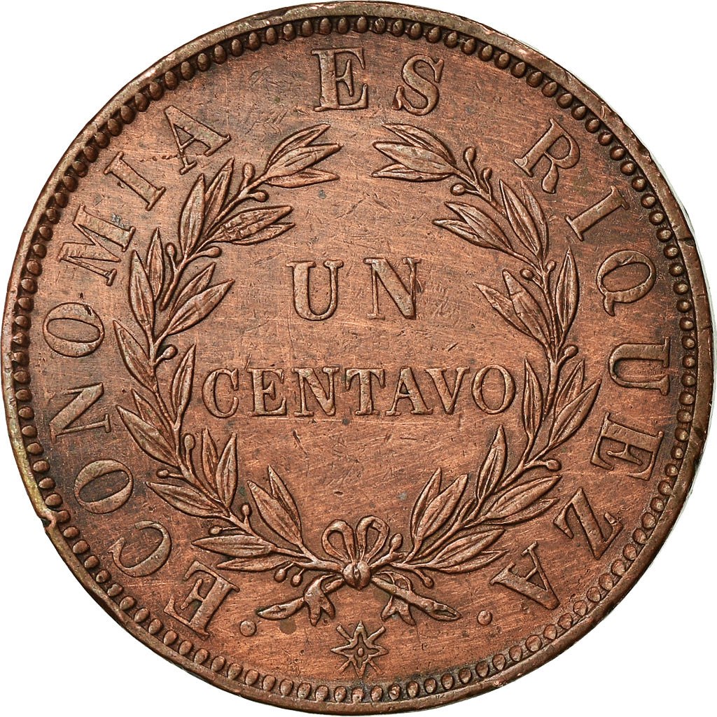 Coin, Chile, Centavo, 1853, VF(30-35), Copper, KM:127