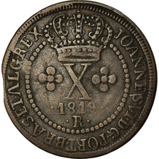 Coin, Brazil, 10 Reis, 1819, Rio de Janeiro, VF(30-35), Copper, KM:314.1