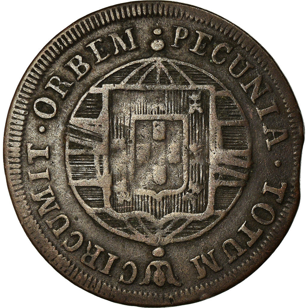 Coin, Brazil, 10 Reis, 1819, Rio de Janeiro, VF(30-35), Copper, KM:314.1