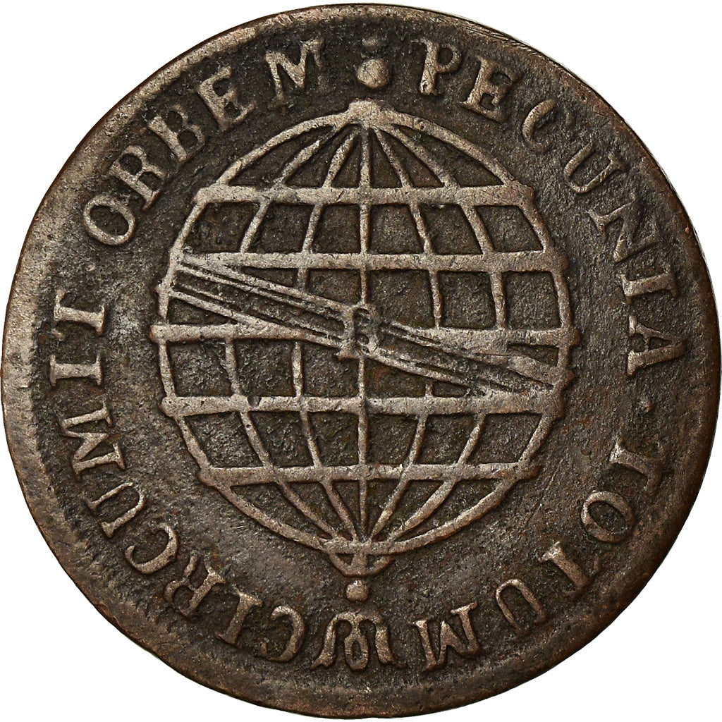 Coin, Brazil, Joao, 10 Reis, 1806, Rio de Janeiro, EF(40-45), Copper, KM:232.3