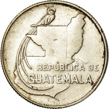 Coin, Guatemala, 25 Centavos, 1943, Philadelphia, AU(50-53), Silver, KM:253