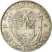 Coin, Panama, 1/4 Balboa, 1962, AU(50-53), Silver, KM:11.2