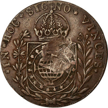 Coin, Brazil, 10 Reis, 1825, Cuiaba, EF(40-45), Copper, KM:427.1