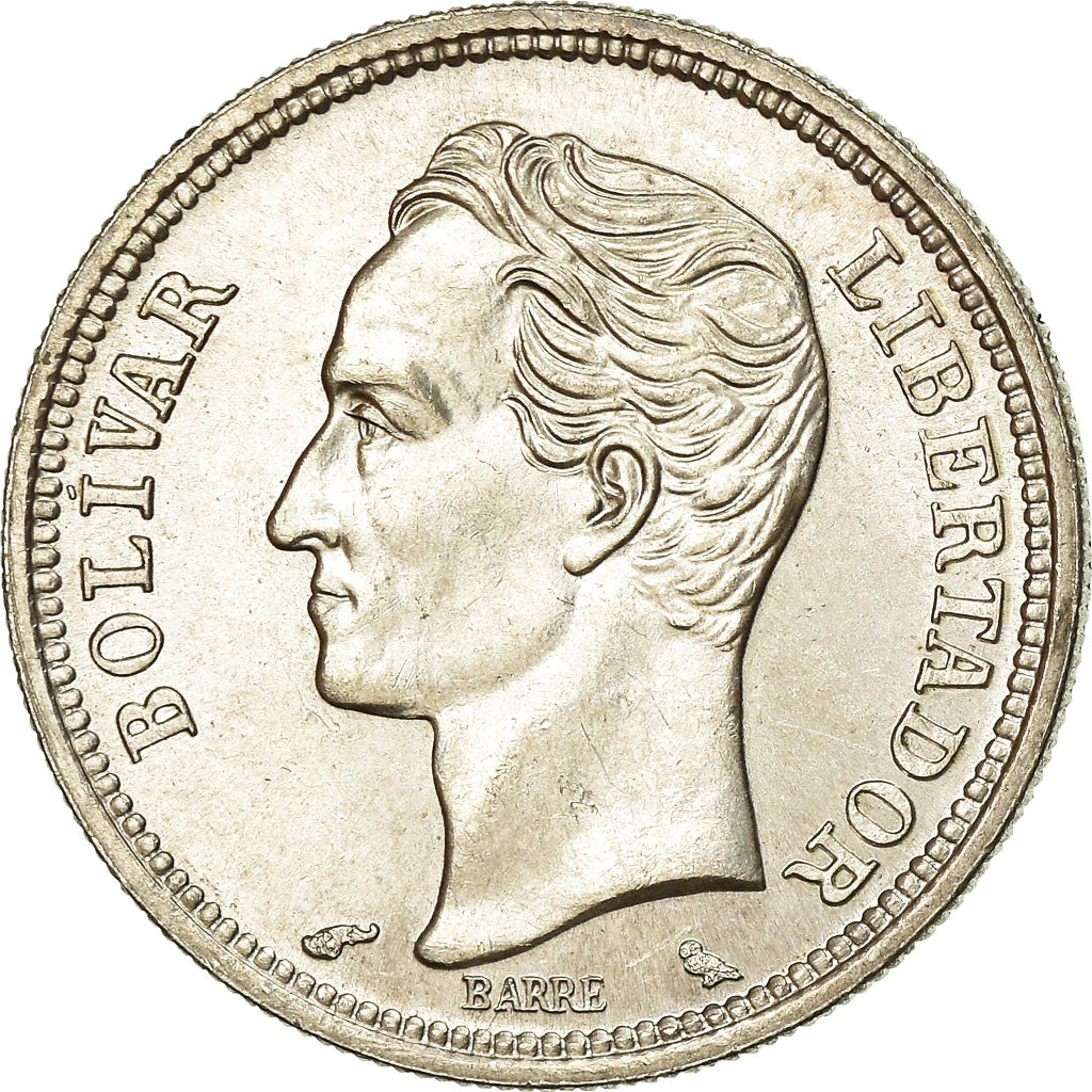 Coin, Venezuela, Bolivar, 1960, MS(65-70), Silver, KM:37a