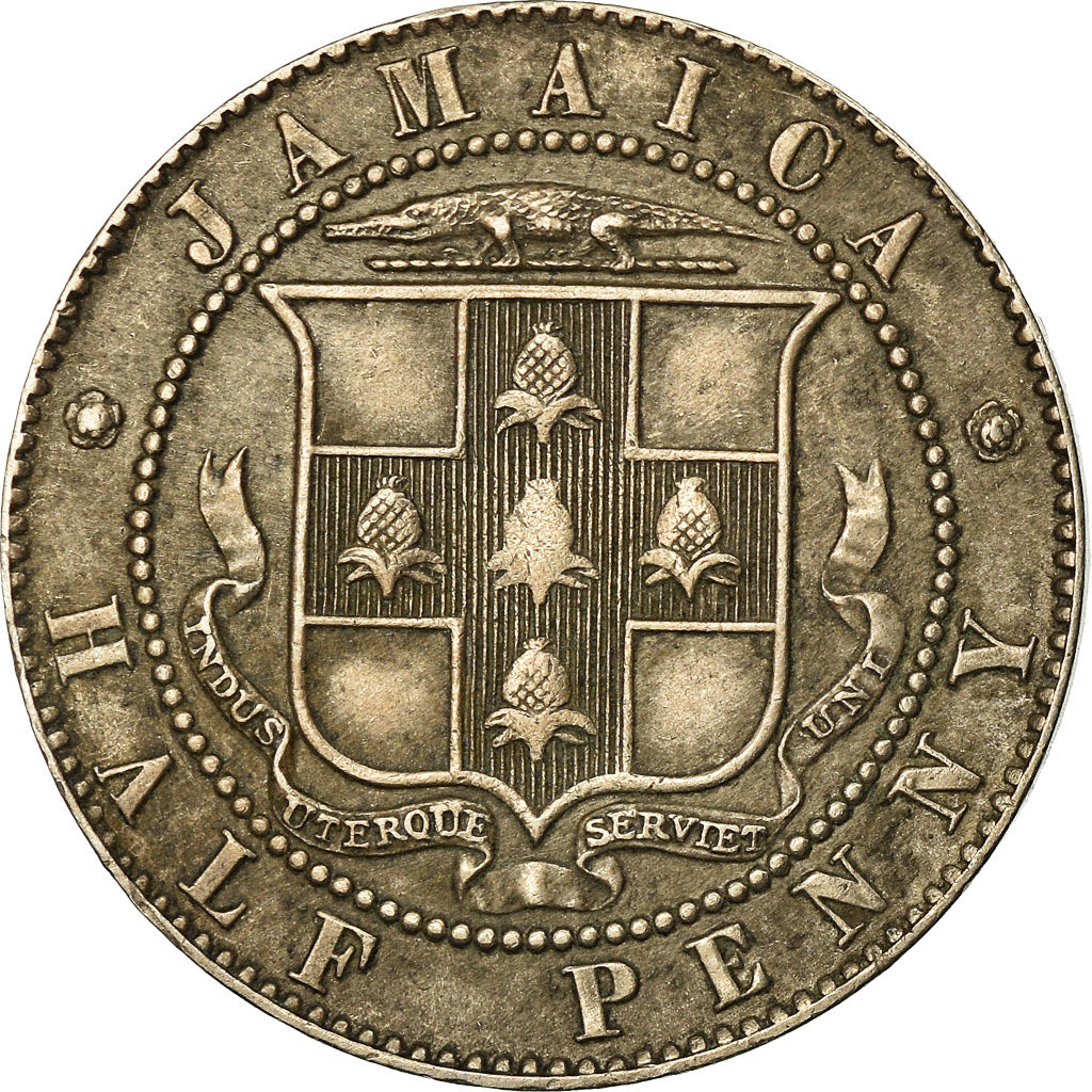Coin, Jamaica, Edward VII, 1/2 Penny, 1910, EF(40-45), Copper-nickel, KM:22