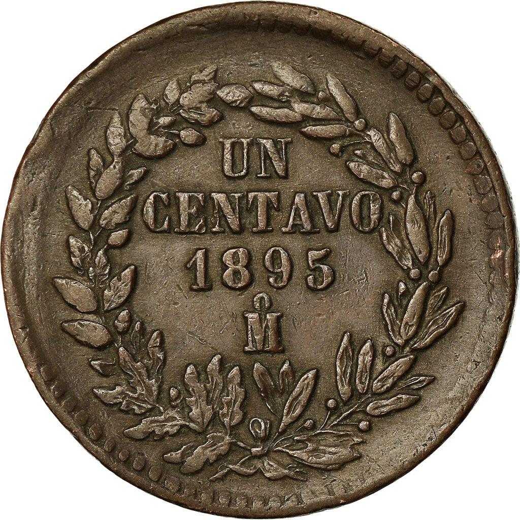 Moneda, México, Centavo, 1895, Mexico City, MBC+, Cobre, KM:391.6