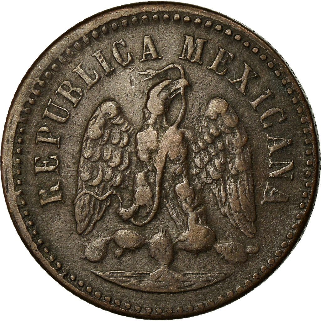 Moneda, México, Centavo, 1878, San Luis Potosi, MBC, Cobre, KM:391.8