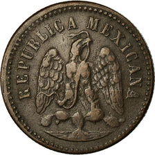 Moneda, México, Centavo, 1878, San Luis Potosi, MBC, Cobre, KM:391.8