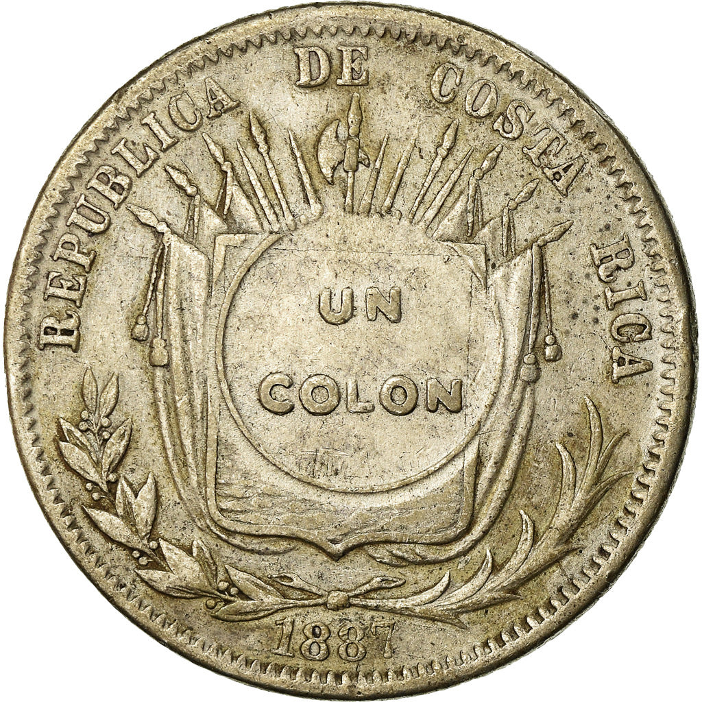 Monnaie, Costa Rica, Colon, Un, 1923, Heaton, TTB, Argent, KM:164