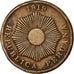 Coin, Peru, 2 Centavos, 1919, Philadelphia, EF(40-45), Copper Or Bronze, KM:A212