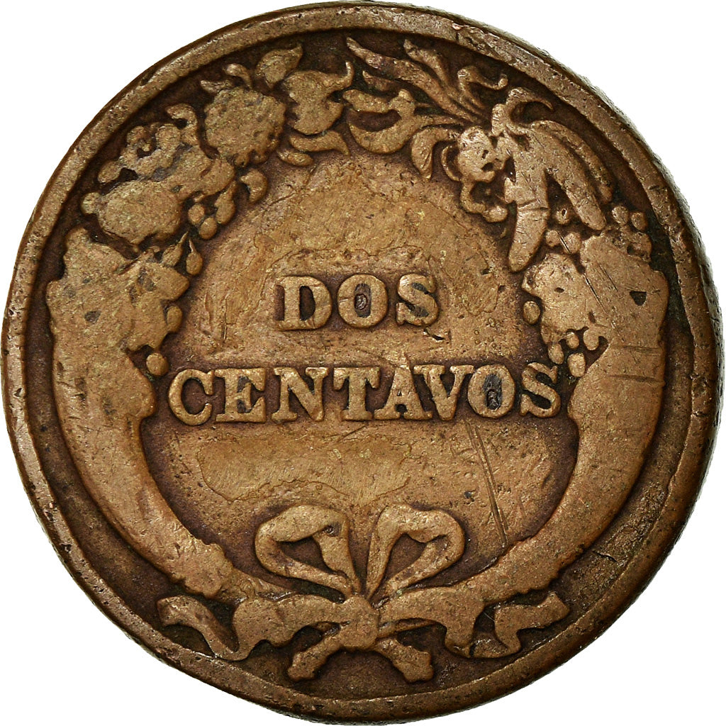 Coin, Peru, 2 Centavos, 1919, Philadelphia, EF(40-45), Copper Or Bronze, KM:A212