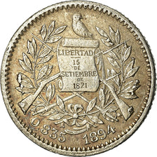 Coin, Guatemala, 1/2 Real, Medio, 1894, EF(40-45), Silver, KM:165