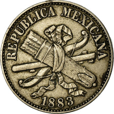Moneda, México, Centavo, 1883, Mexico City, MBC, Cobre - níquel, KM:392