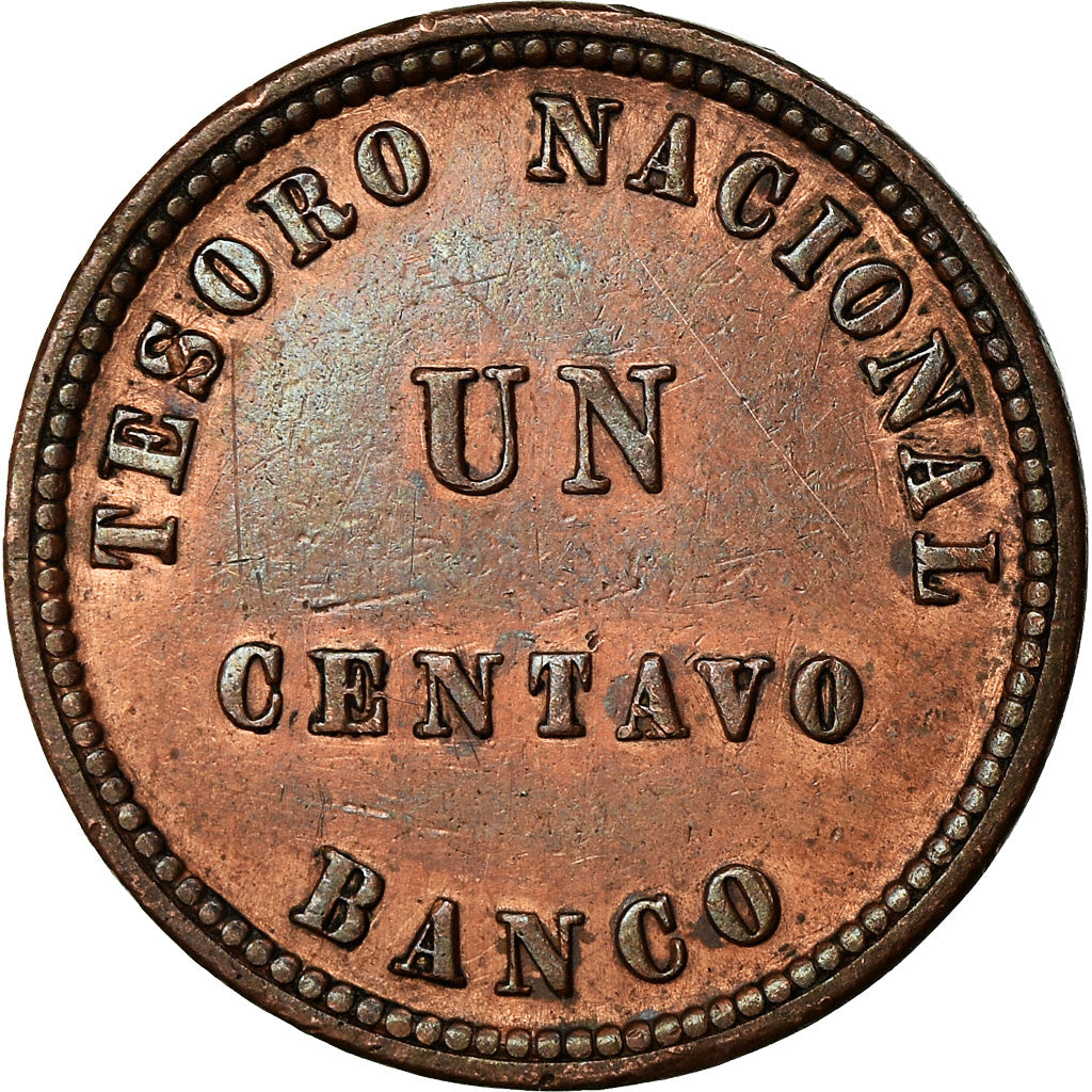 Coin, Argentina, Centavo, 1854, AU(55-58), Copper, KM:23