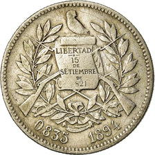 Coin, Guatemala, 2 Reales, Dos, 1894, EF(40-45), Silver, KM:167