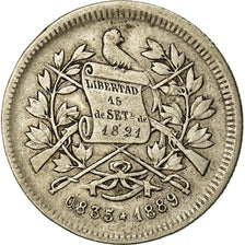 Moneda, Guatemala, 25 Centavos, 1889, MBC, Plata, KM:205.1