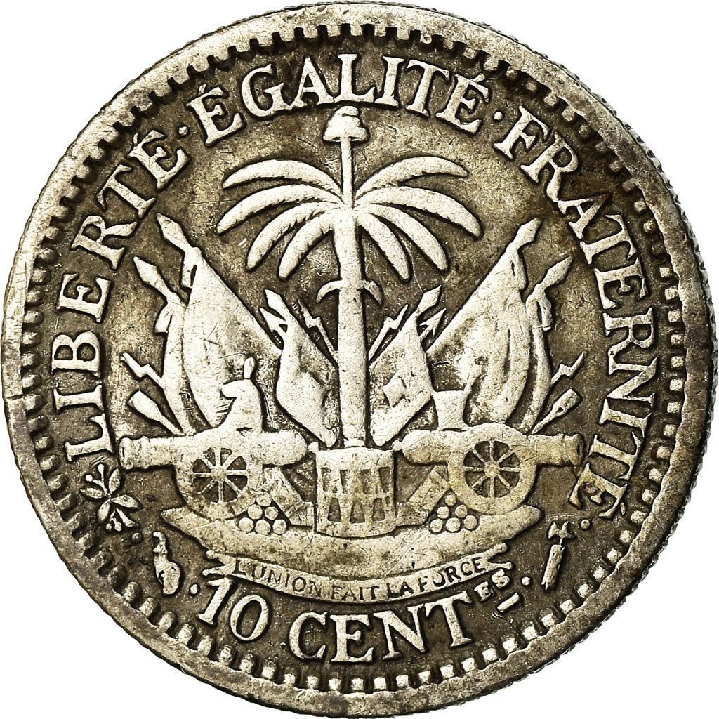 Coin, Haiti, 10 Centimes, 1894, EF(40-45), Silver, KM:44