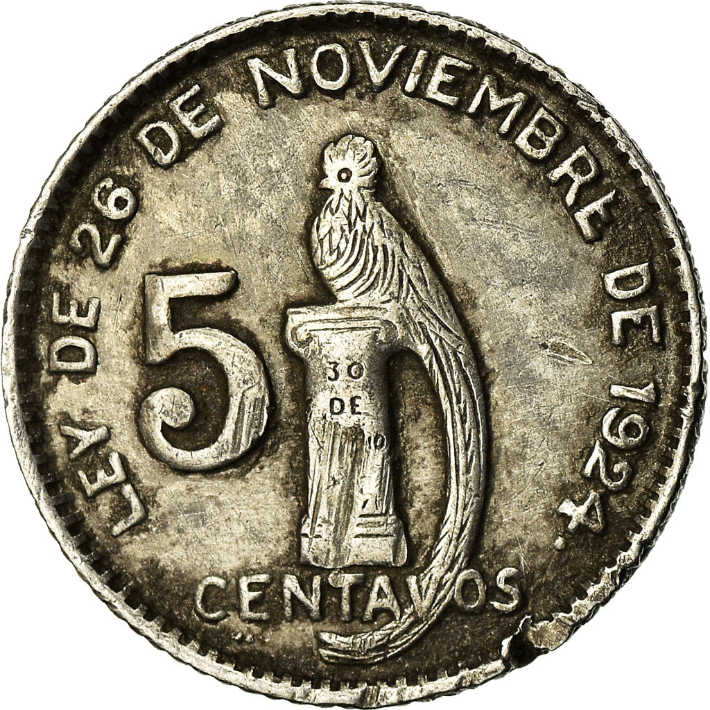 Monnaie, Guatemala, 5 Centavos, 1948, TTB, Argent, KM:238.1