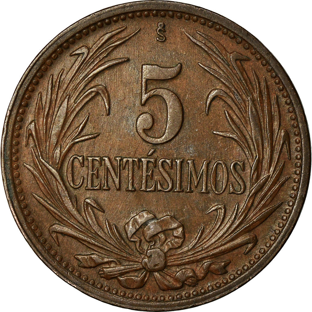 Coin, Uruguay, 5 Centesimos, 1949, Santiago, AU(50-53), Copper, KM:21a