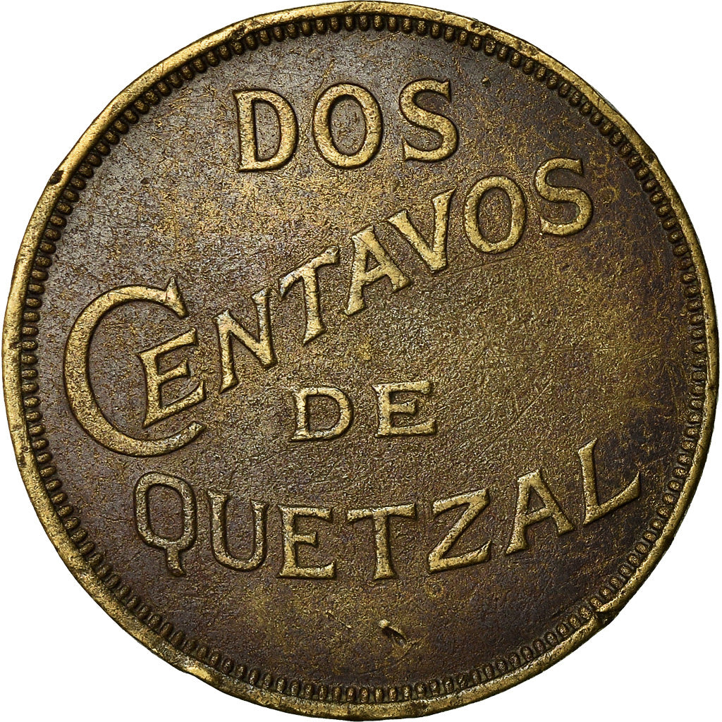 Coin, Guatemala, 2 Centavos, Dos, 1932, London, EF(40-45), Brass, KM:250