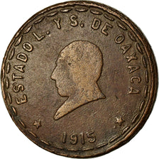 Moneta, MESSICO-RIVOLUZIONARIO, OAXACA, 10 Centavos, 1915, BB, Rame, KM:722
