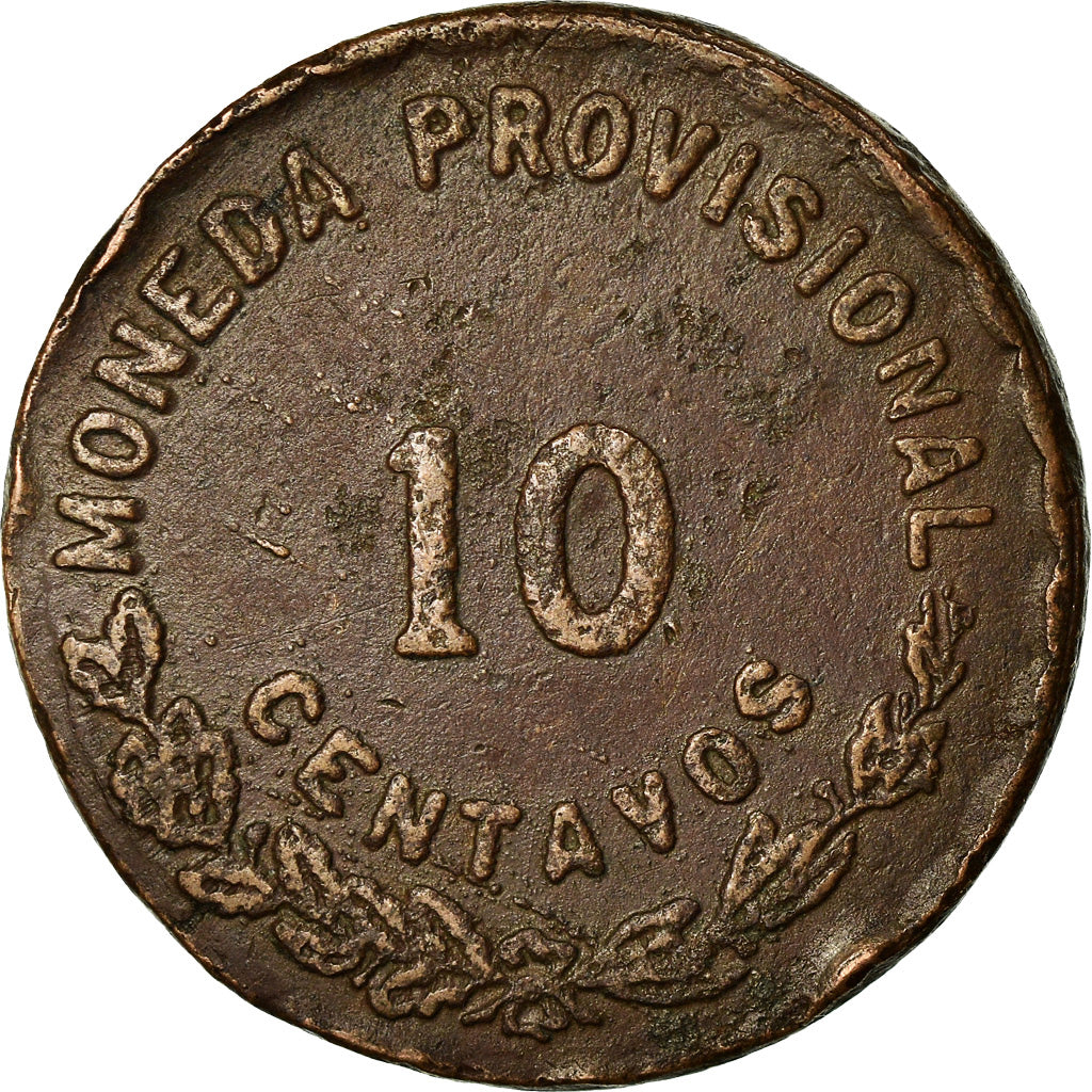 Coin, MEXICO-REVOLUTIONARY, OAXACA, 10 Centavos, 1915, EF(40-45), Copper, KM:722